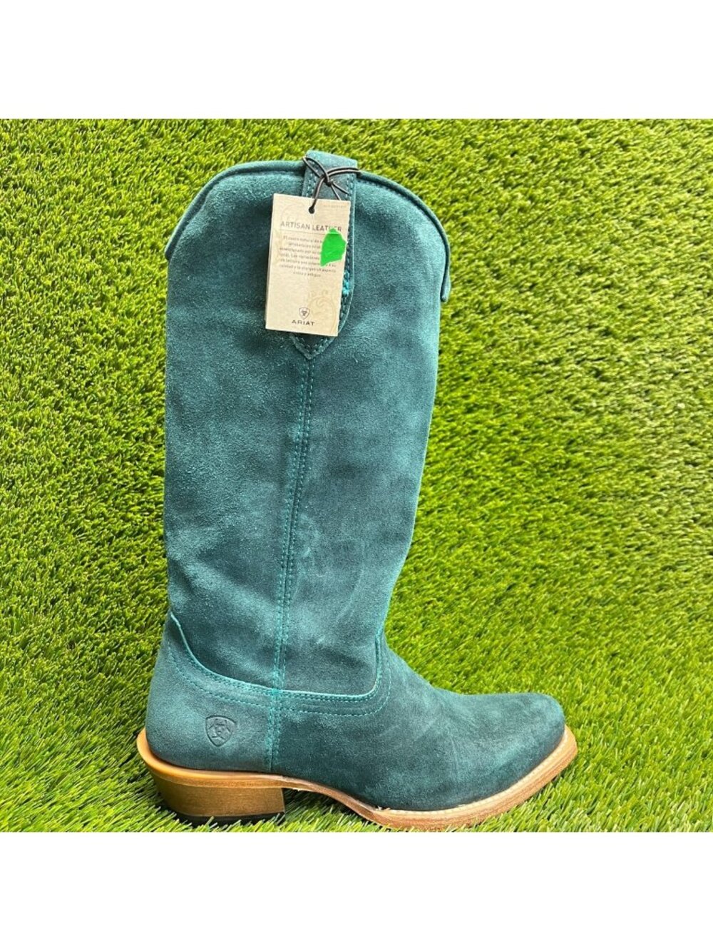 Ariat Memphis Womens Size 8 Deep Teal Casual Outdoor Suede Pull On Western Boots